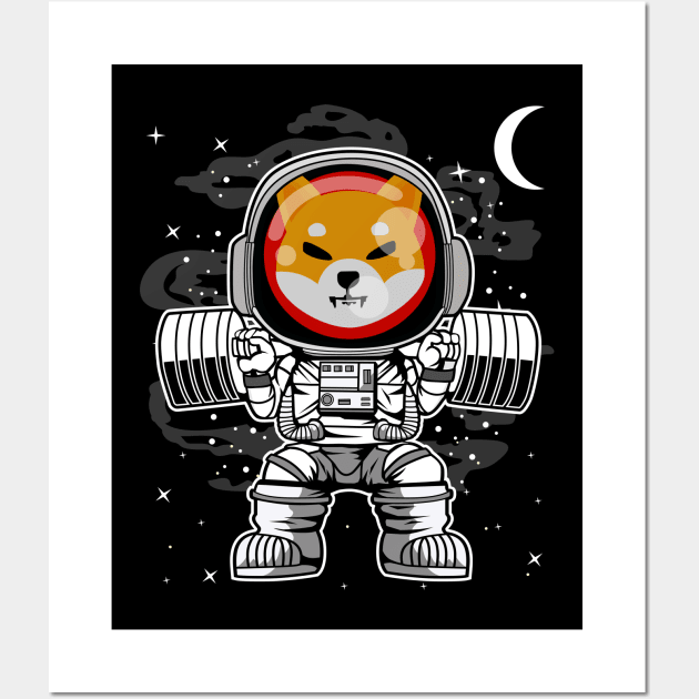 Astronaut Lifting Shiba Inu Coin To The Moon Shib Army Crypto Token Cryptocurrency Blockchain Wallet Birthday Gift For Men Women Kids Wall Art by Thingking About